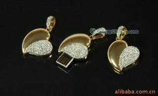 供应上海市珠宝心型U盘 高贵大方，彰显您的身份